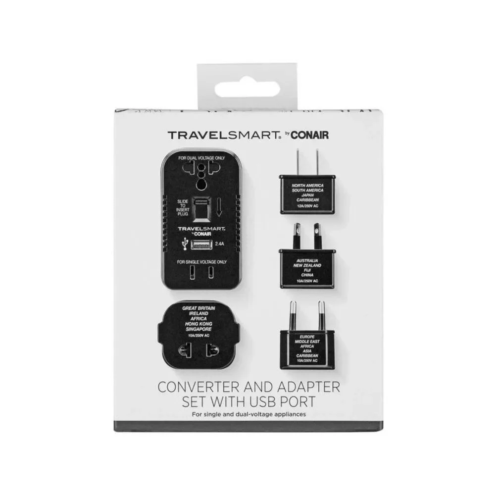 Travel Smart Black Voltage Converter